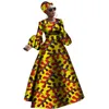2021女性のためのvestidosアフリカのドレスのためのドニキエレガントなパーティードレスプラスサイズのSrapleless伝統的なアフリカ服Wy2868