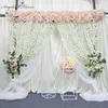 1M/2M luxury artificial flower row arrangement decor for party wedding arch backdrop Road cited flower rose peony hydrangea mix 210925