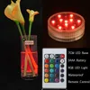 Saiten 10-LED Fernbedienung Wasserdicht Multi Farben Tauch LED Licht Runde Vase Basis Hochzeit Party Weihnachten Home Decor