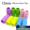 12mm Multi-Colors Food Grade Silicone Punte di cannuccia Cover Soft Riutilizzabile Metallo Ugelli di cannuccia in acciaio inossidabile Adatto solo per 1/2 "di larghezza Prezzo di fabbrica design esperto Qualità