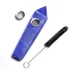 Natuurlijke Lapis Lazuli Rokende Pijpen Energie Stone Gemstone Tobacco Obelisk Healing Wand Crystal Quartz Punt Pijp met geschenkdoos