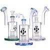 2021 Dab Oil Rig 6 Arm Tree Prec Recycler Bongs Hookahs Female 14.5mm Glass Water Pipe with Quartz Banger Drop Ship