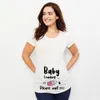 Gravid T-shirt Toppar Maternity Short Sleeve Baby Laddar 2022 Tryckta T-shirts Graviditet Meddelande Ny mamma Tshirts Kläder 20220301 Q2