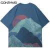 T-shirts Streetwear Snow Mountain Go Your Own Way Imprimer T-shirts Chemises Hip Hop Harajuku Manches courtes Casual Coton Tee Tops 210602