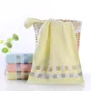 Microfiber Cotton Checkered Ribbon Home Beach Drying Bath Towel Shower Cleaning Magic Absorbent Towel Non-linting Tool 33x73cm