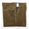 IcPans Rechte Losse Corduroy Winter Broek Mannen Dikke Zwarte Khaki Rode Hoge Taille Mannelijke Broek Office Big Size 40 42 211201