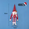 Juldekoration plysch ansiktslös docka fyllda äldre gardin spänne slips repdörr hängande leveranser hh21-797
