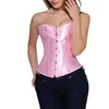 Satin mode Corset femmes Bustiers taille Corsets Steampunk surbuste Vintage gaine de ventre blanc gothique noir sous le buste Steampunk