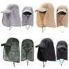 Chapeaux d'extérieur Hommes Pêche Chapeau de pêche Protection UV Réglable Sun Sun Sun Shade Solid Casual Hunting thermique