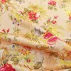 サテンの花の生地Brocadeの衣服織物DIYのパッチワーク針仕事のための縫製のための縫製材料と着物210702