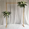 Wedding Arch tła rama kutego żelaza kwiat stojak niestandardowy dom urodziny tło ściana dekoracyjna półka złoto biały