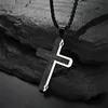 Anhänger Halsketten Feine Kreuz Halskette Anhänger Für Männer Edelstahl Amulett Schmuck Jesus Christian Kreuzigung Bibel Box Kette Design