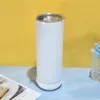 20oz süblimasyon Bluetooth hoparlör barbler boşluklar düz müzik bardağı beyaz seyahat kupa akıllı taşınabilir kablosuz su şişesi saman ve kapaklı