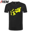 REM MENS BASS Gitarrbasspelare Handbasmusik T Shirt Bomull Novelty G1222