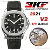 2021 3KF V2 5167A A324SC Automatyczne męże zegarek stalowa obudowa d-szary tekstura Wydanie czarny gumowy pasek Pureteme PTPP Swiss M299G
