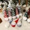 Merry Christmas Decorations Swedish Santa Faceless Gnome Plush Doll Ornaments Handmade Elf Toy Holiday Home Party Decor Gift