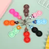 2021 toy Creative finger bubble silica gel key ring factory processing custom deratization pioneer