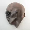 Máscara de alienígena genial, máscara de terror para Halloween, disfraz espeluznante, accesorios de Cosplay para fiesta, máscaras de látex aterradoras para hombres, tocado completo, máscara de terror