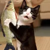 Huisdier Zachte Pluche 3D Visvorm Kat Bite Resistent Toy Interactive Gift Fish Catnip Speelgoed Gevulde Kussen Doll Simulatie Vis Speelgoed Speelgoed