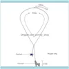 Ожерелья Подвески Ювелирные Изделия Мода Длинные Голубая Кристаллическая Звезда Овцы Подвеска Sier Цветовая цепь Симпатичные Ожерелье Животных Ожерелье Для Женщин Падение дель