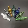 Universal Colorful Glass Bubble Carb Cap Round Ball OD 20mm Dome För Glas Vattenrör 4mm Quartz Termiska Banger Nails