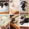 Cat Bed Removable Design Dog Kennel Pet Toast Bread Mats Soft Rug Cushion Wash Detachable Sofa Small s 211111