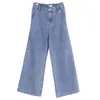 Adolescentes Jeans Printemps Automne Mode Casual Lâche Bleu Enfants Jambe Large Pantalon École Enfants Pantalon 6 8 10 12 13 Ans 220222