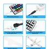 SMD 3528 5M 300led RGB led bande lumineuse étanche éclairage extérieur multicolore ruban ruban 24 touches DC12V adaptateur ensemble zz