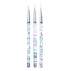 Nail Art Kits 3pcs/Set Brush 7/9/11/15mm DIY Line Drawing Dot Pen Painting Liner Thin Brushes For Decoration