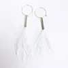 Dangle & Chandelier Cpop Simple Fashion Black Feather Earrings For Women Pink White Pendant Jewelry Accessories Gift