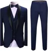 Męskie Garnitury Blazers Męskie Tuxedo 3 Kawałki Dinner Suit Wedding Formal Notched Lapel Blazer Spodnie Kamizelka