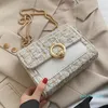 Designer- Winter Fashion Handbags For Women Square Shoulder Bag Chain Linen Mini Crossbody Bag Mini Designer Purse Ladies