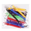 Charm Bracelets 12 Pieces Stretchy Spiral Keyring Colourful Keychain Spring Retractable Key Holder