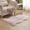 Tapis de peau de mouton artificiel doux blanc Shaggy chaise zone couverture couverture fausse peau fourrure tapis de sol moelleux pour la maison salon chambre 210317