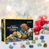 Geschenkpapier, Steine, Aufbewahrungsbox, Weihnachts-Countdown-Kalenderboxen, bietet Kindern hochwertiges Lernspielzeug, geeignet für Navidad 2022