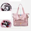 Fashion Pink Gym Bag Women Fitness Sport Yoga Bag Training Bag Sportbag Gym Sack Large Travel Handbags With Shoes Compartment Y0721