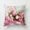 Kussensloop Rose Throw Cushion Cover Gedrukt Decoratieve kussens Covers Home Car Hotel Decoration 14 Style BT1145