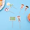 48pcs Sport Football Garçon Thème Gâteau Topper Sport Élément Sport Garçons Fête Cupcake Toppers Picks Pour Enfants Anniversaire Fête De Famille Y200618