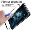 Caso Amigável Vidro Temperado 3D Curved No Pop Up Screen Protector para Samsung Galaxy Nota 20 Ultra 10 9 8 S7 Edge S8 S10 S10 S20 S21 Plus Novo