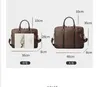 Dames Luxe Messenger Bags Nieuwe 14 Inch Laptop Aktentas Business Handtas voor Mannen Grote Capaciteit Lederen Mode Designer Schoudertas