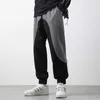 2020 Nova Primavera Moda Patchwork Solto Sweatpants Homens Jogadores Sportswear Casual Harem Calças Plus Size M-5XL X0723