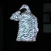 Heren Hoodies Sweatshirts Custom Gedrukt Mode Volledige ZIP Street Style Fluorescerend Reflecterend voor Mannen