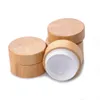5g 10g Natural Bamboo Cream Jar Bottles Nail Art Mask Refillable Empty Cosmetic Makeup Container