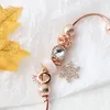 Strands Rose Gold Snowflake Wisiorek Bransoletka Moda DIY Diamond Koralików Akcesoria Hurtownie