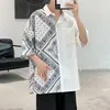 Chemises décontractées pour hommes chemise hawaïenne à manches courtes pour hommes 2022 été Section mince marque japonaise Style coréen à la mode blanc vente