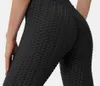 Honeycomb bubble pants yoga good elasticity slimming buttocks yoga clothing fitness legging high waist yoga pants5760596