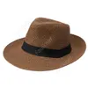 Plaj Şapka Saman Kapakları Açık Tatil Şapka Moda Unisex Şapka Yaz Güneş Plaj Çim Örgü Fedora Trilby Geniş Ağız Saman Kap Sea Nakliye DAF156