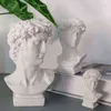 ギリシャ神話の置物ダビッドの頭の肖像画バストミニ石膏像描画練習工芸品石膏彫刻北欧の装飾220112