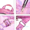 バックパックスタイルZilver Roze Mode Laser Rugzak Vrowen Meisjes Tas Holografische Kleine Size Voor