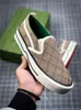 2022 Designers Tennis sneaker canvas Lyx Sko Beige Blå tvättad jacquard denim Dam Skor Ace Gummisula Broderade Vintage Casual Sneakers